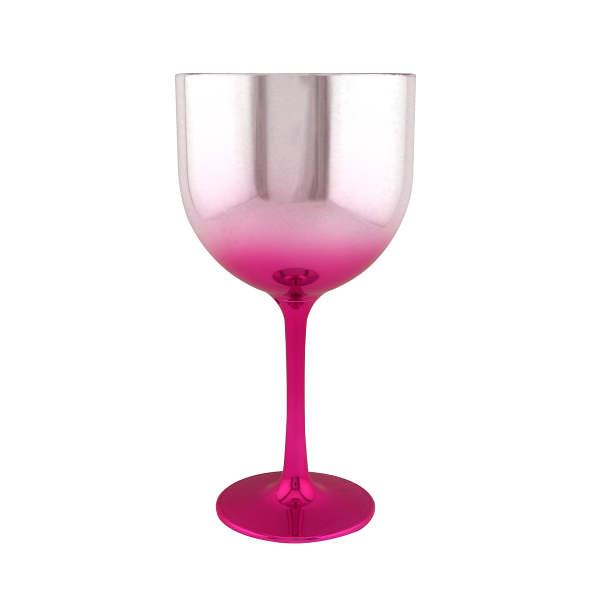 COPA DE GIN 550 ML METALIZADA PINK-PLATA SUPERCOPO