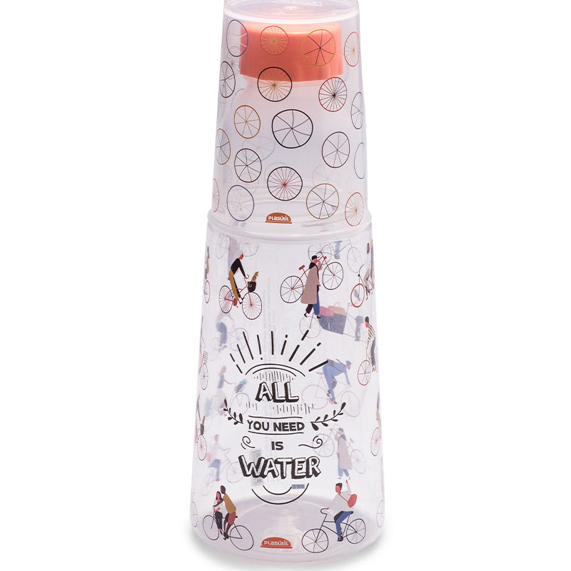BOTELLA DECORADA CON VASO 960 ML X 12 (7881)